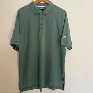Adidas Climalite Men’s Green Cotton Blend Golf Polo Size  Large